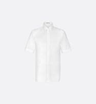 Chemise Dior Oblique Jacquard de coton blanc.